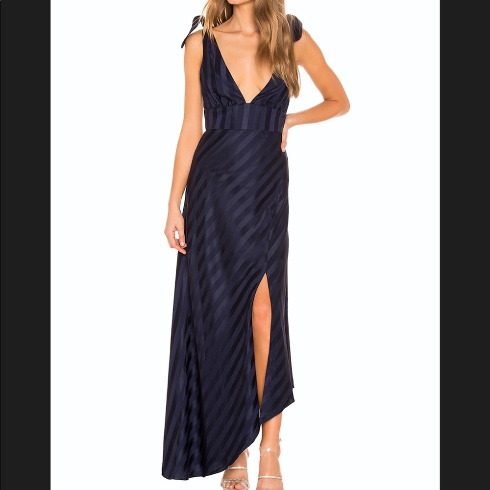 Keepsake The Label Abound Shadow Stripe Gown